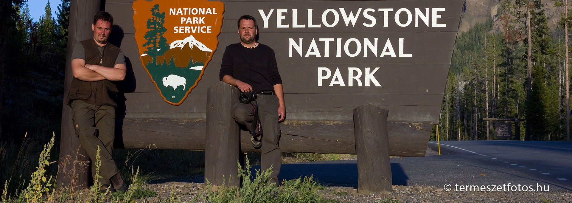 Barla-Szabó Attila barátommal a Yellowstone Nemzeti Parkban